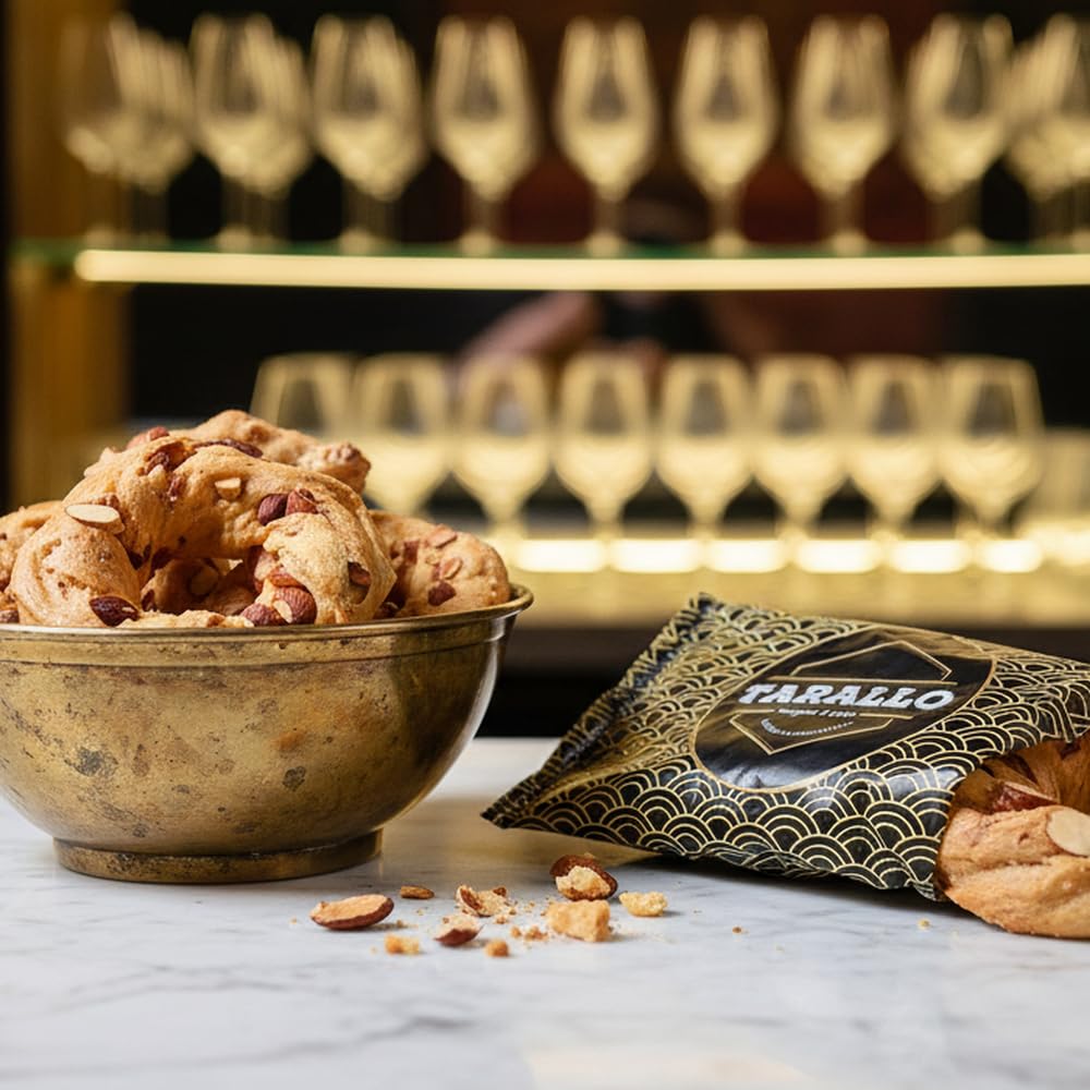 Taralli saindoux et poivre Sugna e Pepe Napolitain Extra Mandorlato 1kg Tarallo aux amandes de Naples Snack Dinner Apéritif Bière
