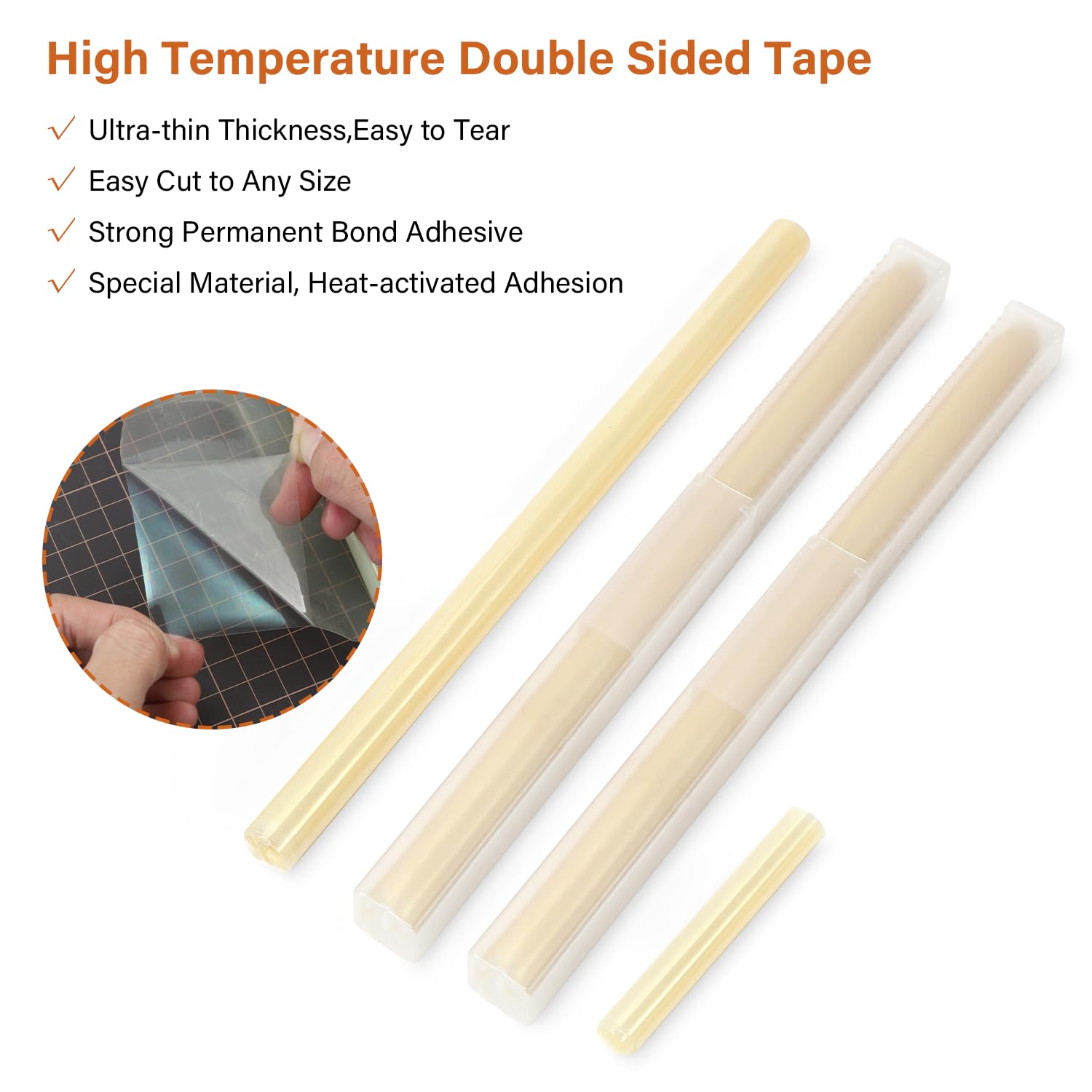 Nastro doppio resistente al calore ad alta temperatura: nessun residuo per stampaggio a caldo, stampa 3D, stampa a sublimazione (49,8 x 100,6 cm)