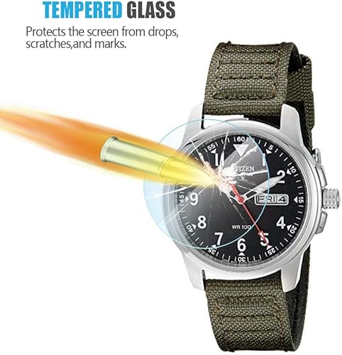 Miniatura 3 de AKWOX - Protector de pantalla de vidrio templado para Citizen BM8180-03E, 0.012 in 2.5D de alta definición 9H, protector de pantalla transparente