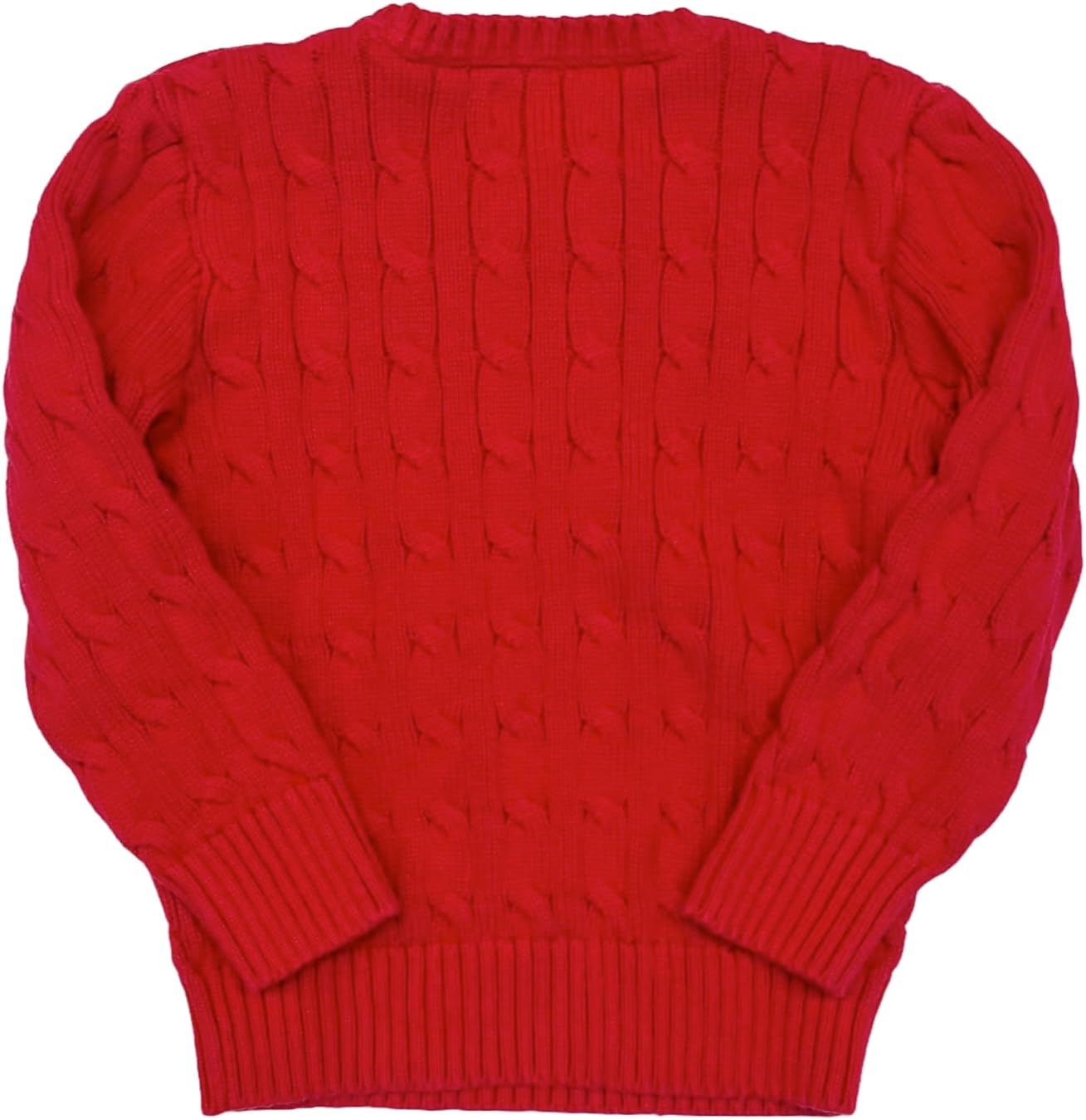 POLO RALPH LAUREN Boys Cable Knit Pullover Sweater Little Kids Size 6 Red