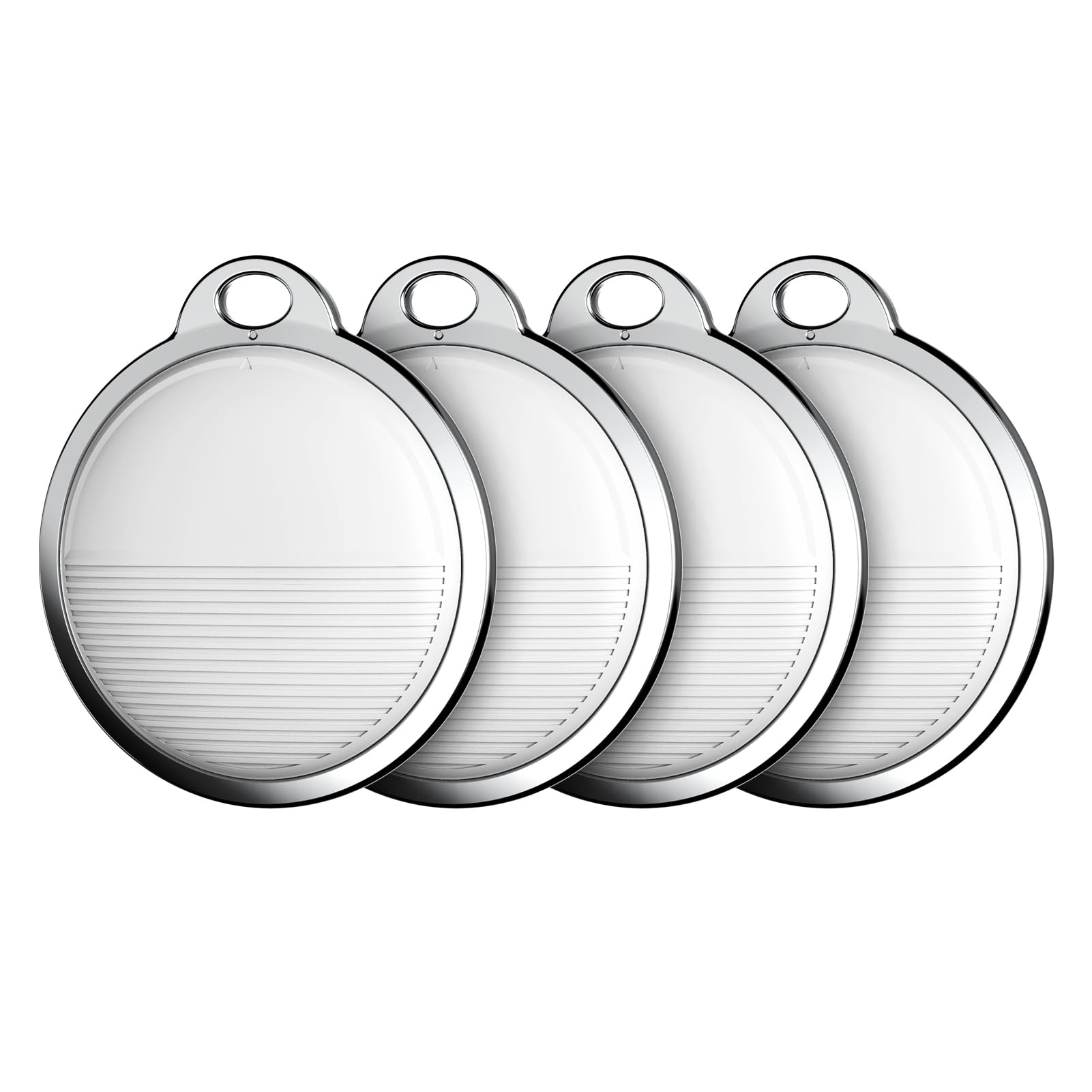 BT Finder Localizzatore di Oggetti Portatile con Promemoria Sonoro per Chiavi Portafogli Bagagli Borse per Animali Domestici, Confezione da 4 Localizzatori BT Funziona con Trova il Mio, Find
