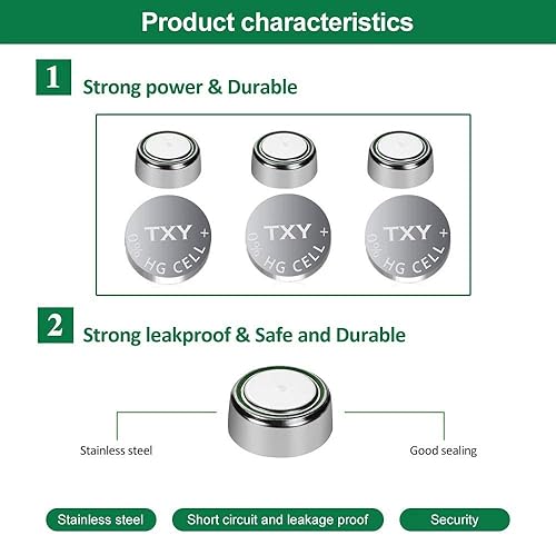 Miniatura 3 de TXY 10 unids/pack AG10 batería de botón alcalino LR1130 389 SR1130 80mAh batería de larga duración para reloj juguetes remoto