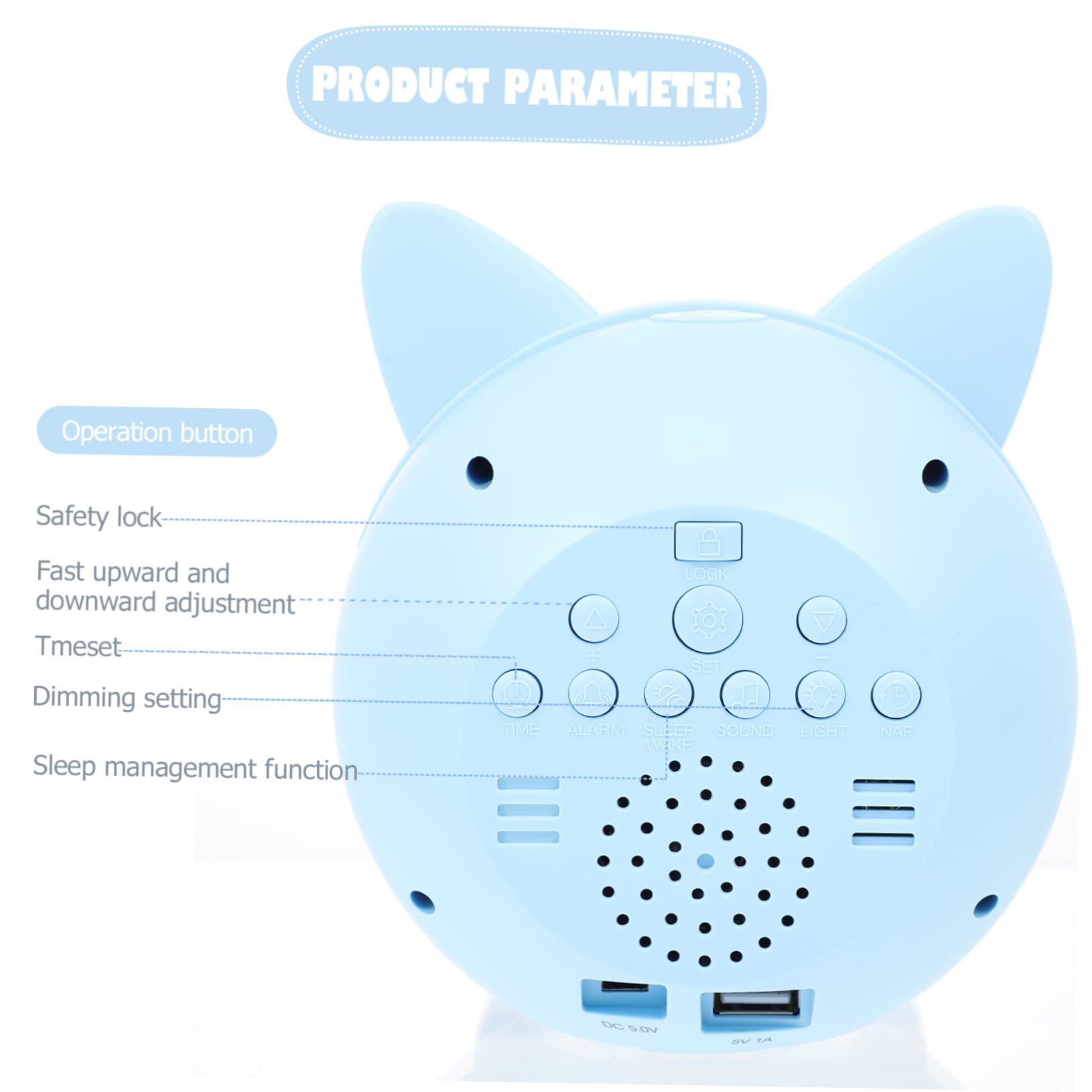 SOIMISS Kinder Digital Wecker mit Nachtlicht Kreatives Design aus Kunststoff für Schlafzimmer und Wohnzimmer Modernes Weckalarm und Sanfte Beleuchtung