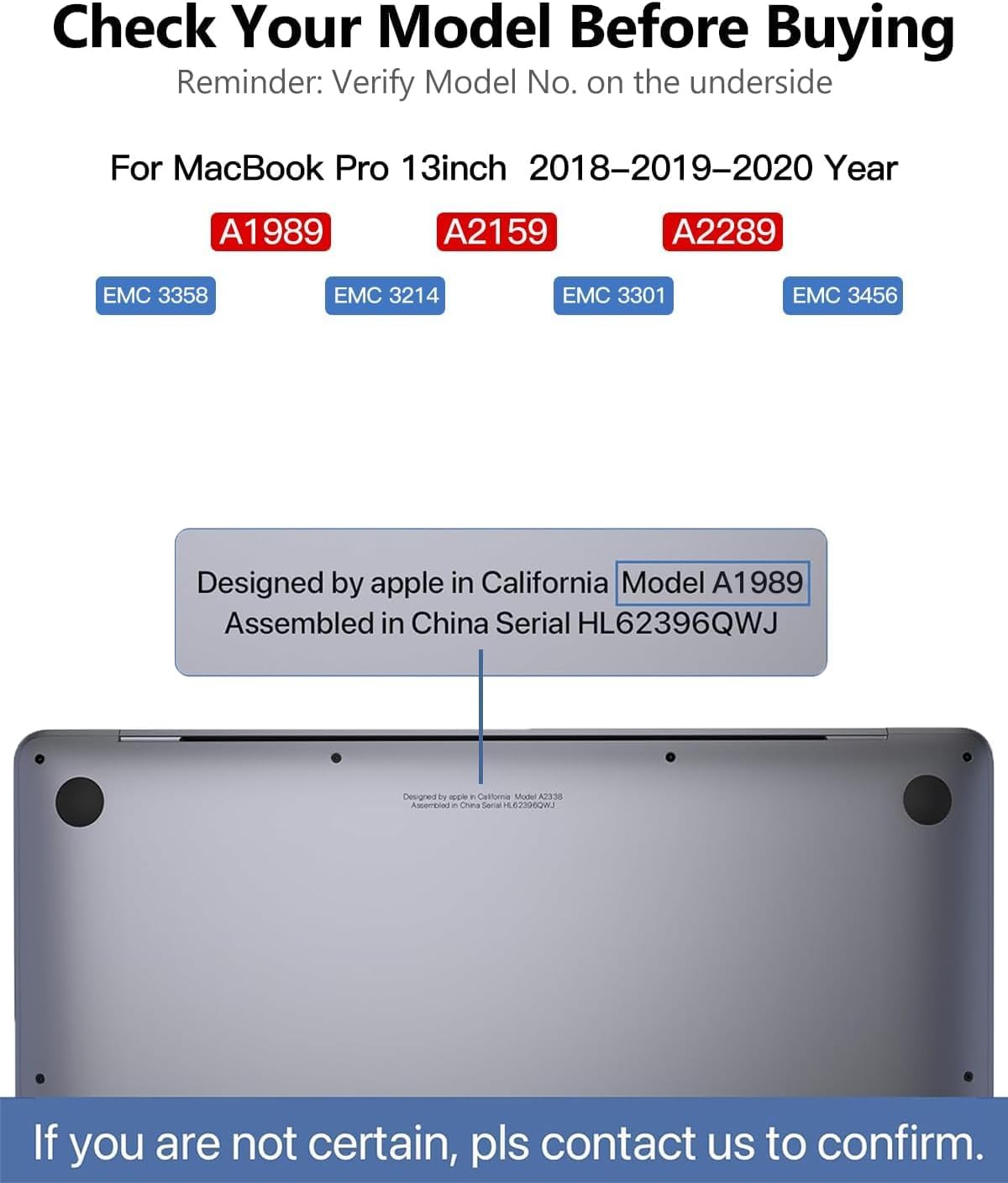 A1989 A2159 A2289 Écran de rechange pour MacBook Pro 13,3" 2018-2019-2020 Retina (EMC 3358 3214 3301 3456) 2560 x 1600 LCD avec kit de fixation (argent)