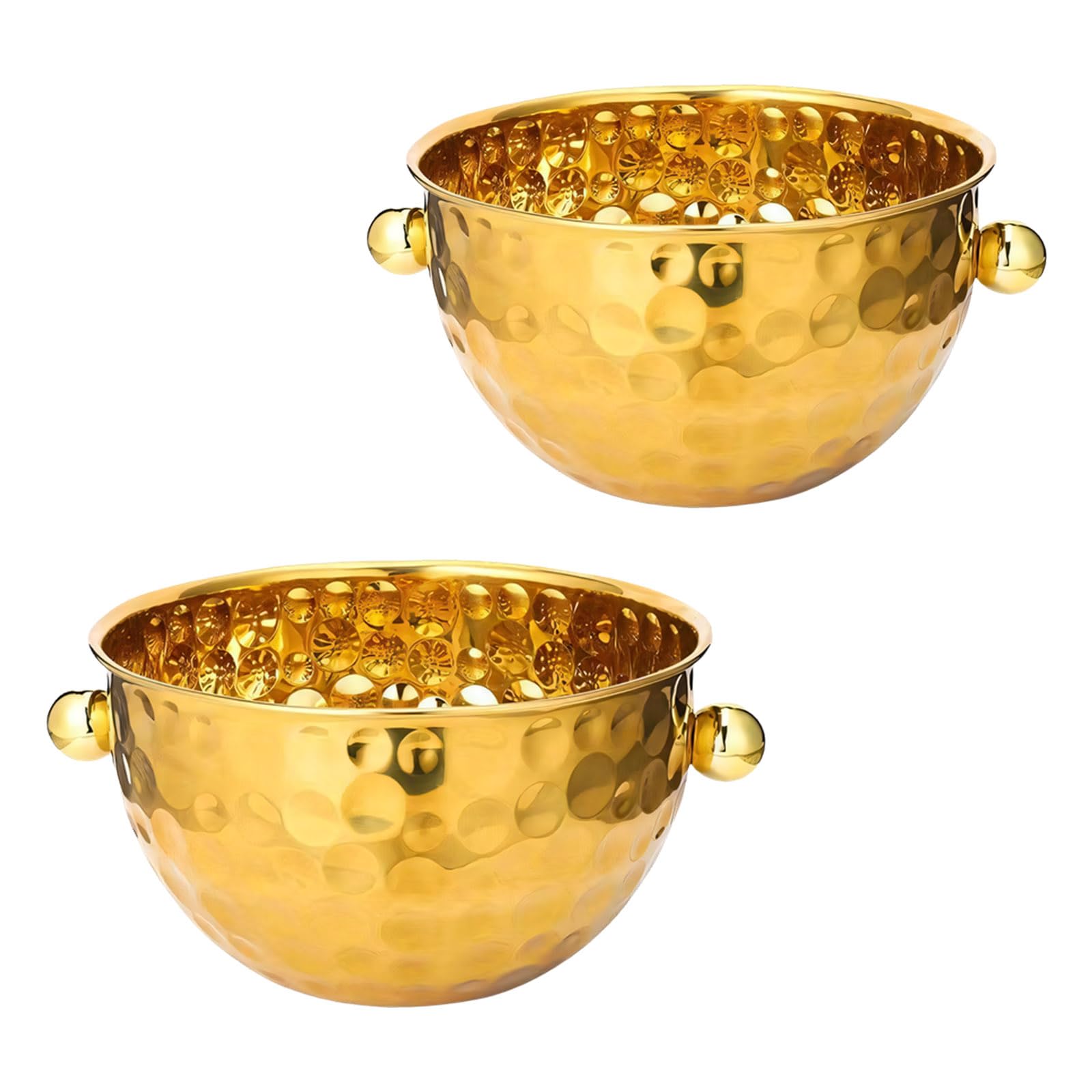 Xjdzineq Layer Insulated Ice Buckets Sturdy 304 Nonrust Steel in Elegant Hammered Design Gift Container Set Outdoor Buckets