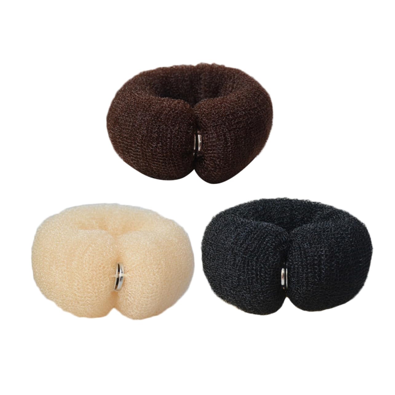 VICASKY 3Pcs Hair Bun Makers for Women Long Hair Bun Maker Comfortable Elastic Hair Donut Shaper Bands for Quick Hairstyles Updos