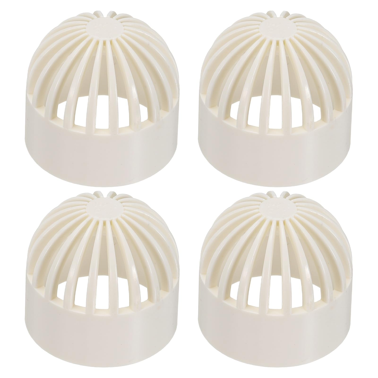 PATIKIL 1.3 Inch (32mm) Fish Cover Permeable Cap, 4 Pcs PVC Breathable Cap Aquarium Guard Fish Tank Intake Cover, White