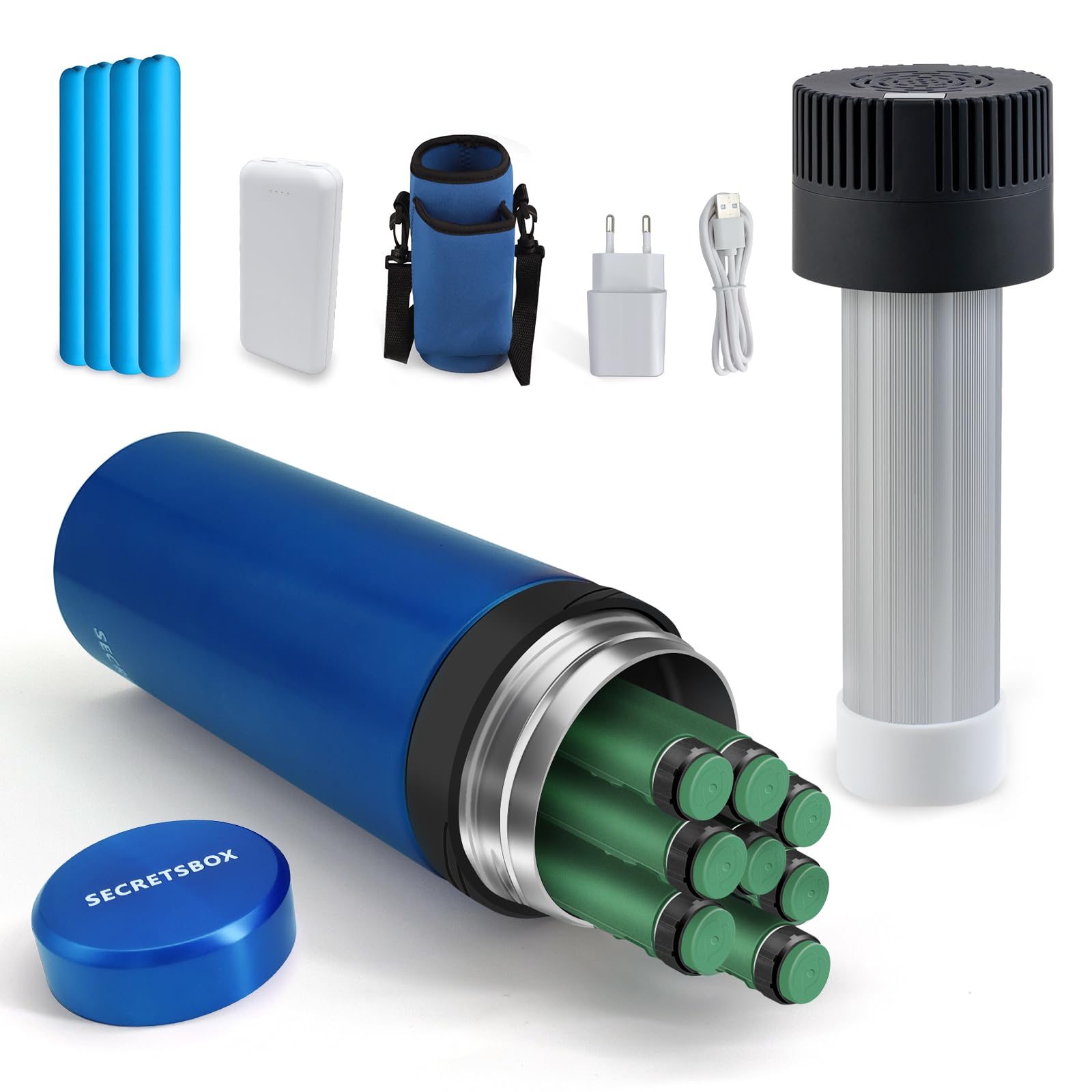 Nevera Insulina Viaje, 2-8 ℃ Nevera Portátil Medicamentos, [2 IN 1] USB + 4 Bolsas de Hielo de Biogel, Refrigerador Insulina Enfriador de Insulina Portátil, Aprobado por la TSA