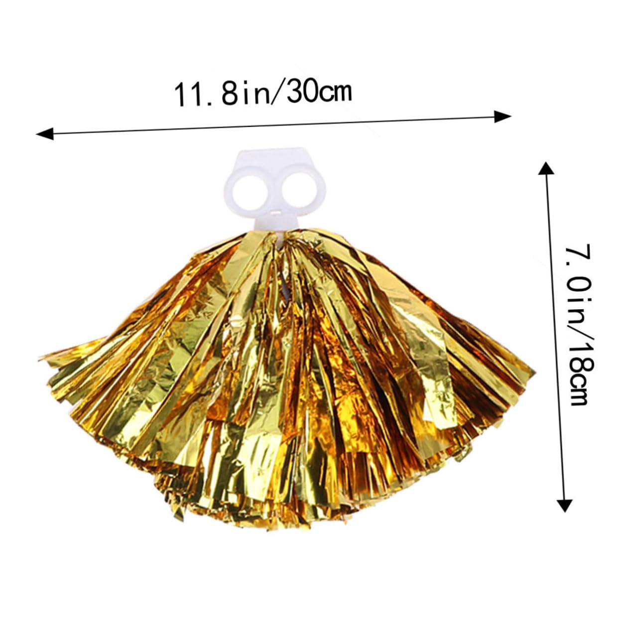 Cheerleader Pompons aus Kunststoffringen 2 Stück Gold für College