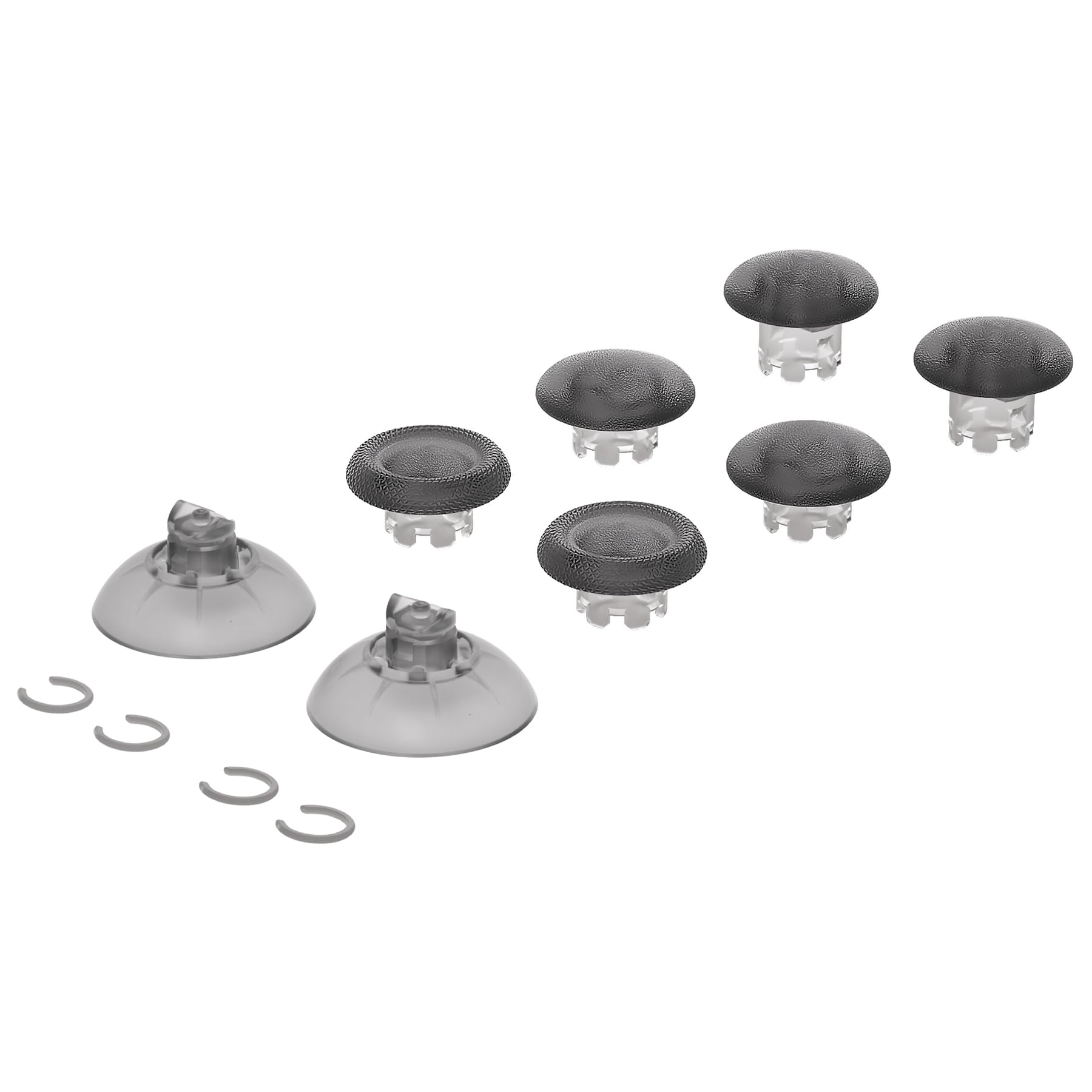 eXtremeRate EDGE Styl Thumbsticks do kontrolerów ps5 & ps4, Niestandardowe Wymienne Drążki Analogowe Dołączone Joysticki do Kontrolerów ps5 - Jasne Czarny