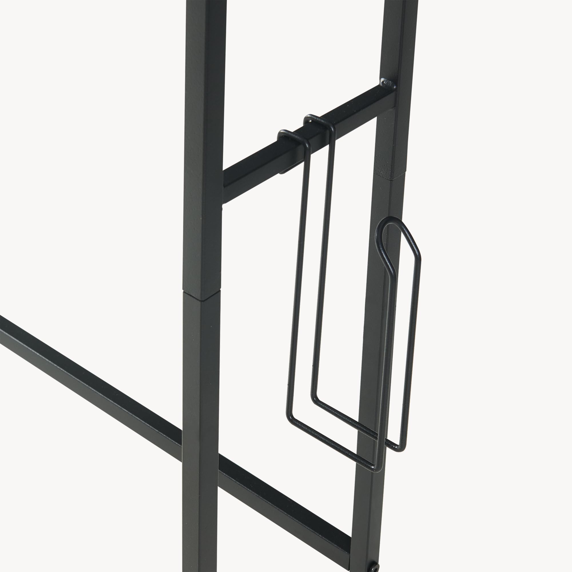 [en.casa] Mueble de Baño Ljukhobro sobre el Inodoro Estantería de Baño con 3 Estantes Armario Alto para Cuarto de Lavado Diseño Industrial 164 x 64 x 20 cm - Negro