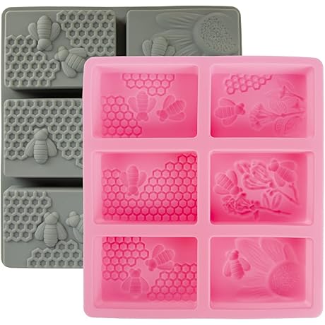 2PCS Beehive Silicone Molds for Soap