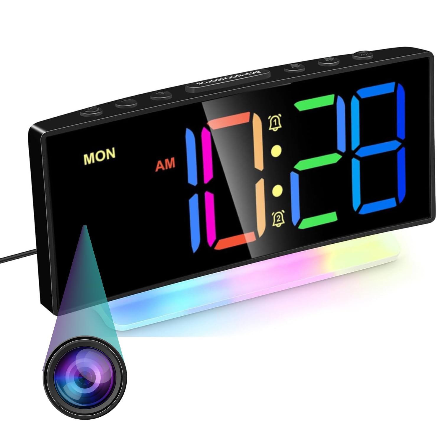 m mhb 4K WiFi Spy Camera LED Table Clock Full HD Audio Video Recording, Live View 24 Hours, Work with Power 32GB Inbuilt Memory, for Longer Hours, Home Security Camera & with Motion Detection.-image-46