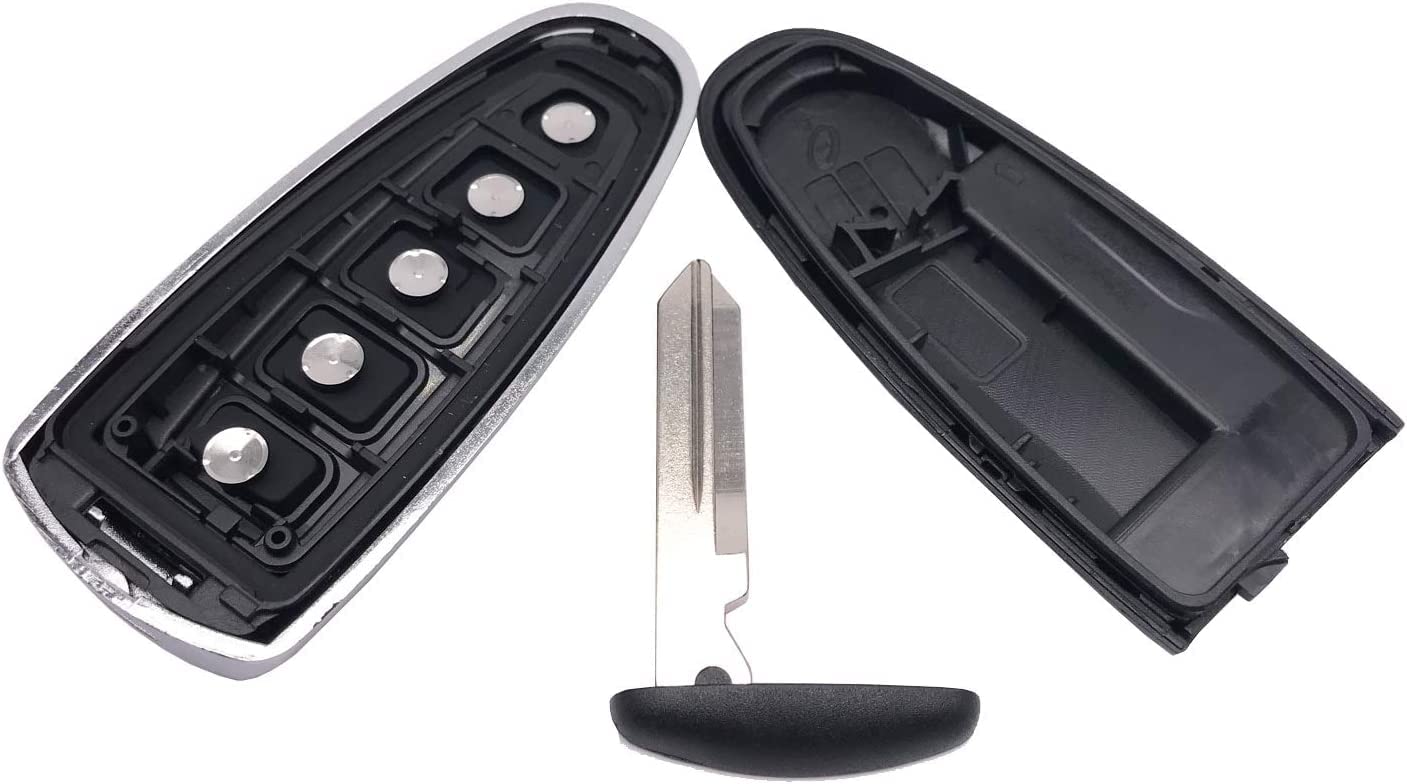 Rubik 5 Buttons Uncut key Cover for Ford Edge Escape Explorer Focus Flex Taurus Fusion Lincoln MKS MKT MKX CMX Navigator, Replacement Car Remote Control Key Fob Shell Case