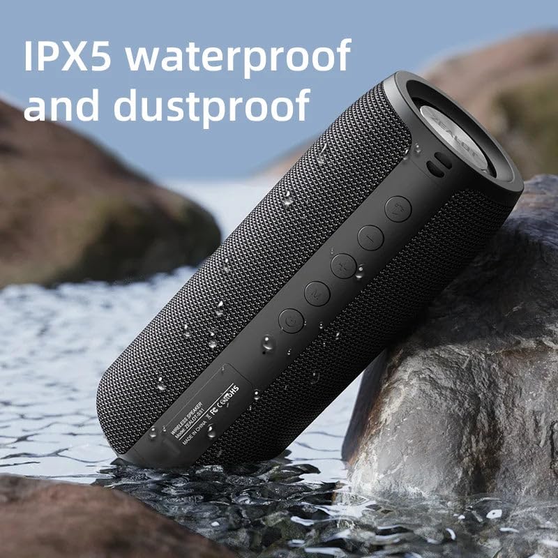 Beatfy 360 Haut-parleur Bluetooth portable résistant à l'eau Enceinte sans fil – Enceinte stéréo Bluetooth polyvalente pour la maison, les voyages et l'extérieur