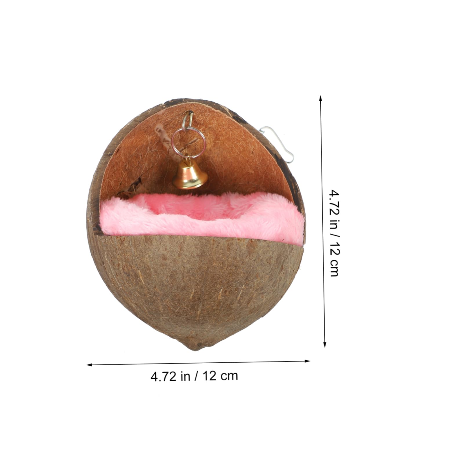 INOOMP 2stücke Coconut Shell Nest Für Hamster Meerschweinchen Und Eichhörnchen Gemütlicher Schlafplatz Natürlicher Kokosnussschale Zufällige Farben Für Kleine Haustiere