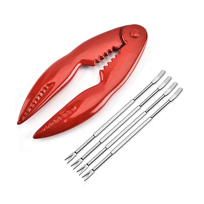 Buy Seafood Tool Set,1pcs Crab Claw Crackers,4pcs Lobster Forks,Crab