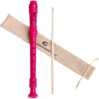 Recorder for Children Beginners Soprano Recorder German Fingering Made of Removable ABS Resin Plastic 8-Hole Flute for Adults Recorder with Cleaning Pen and Instruction Manual English language not  Pink