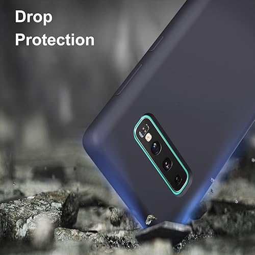 Vista 36 de E Segoi Funda diseñada para Galaxy S10 Plus de 6.4 pulgadas, S10+ de goma de gel de silicona líquida a prueba de golpes, cojín de forro de tela