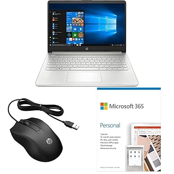 HP 14 (2021) 11th Gen Intel Core i3 Laptop with Alexa Built-in, 8GB RAM, 256GB SSD, 14-Inch (35.6 cm) FHD Screen, Windows 10, MS Office, (14s- dy2501tu)