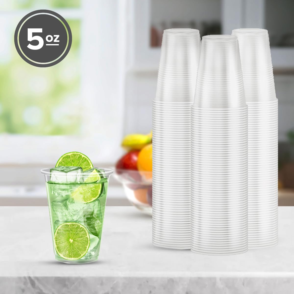 Buy Disposable Plastic Cups Clear White Glasses Water Party Wedding Drinking 7oz Online In India - Foto 2