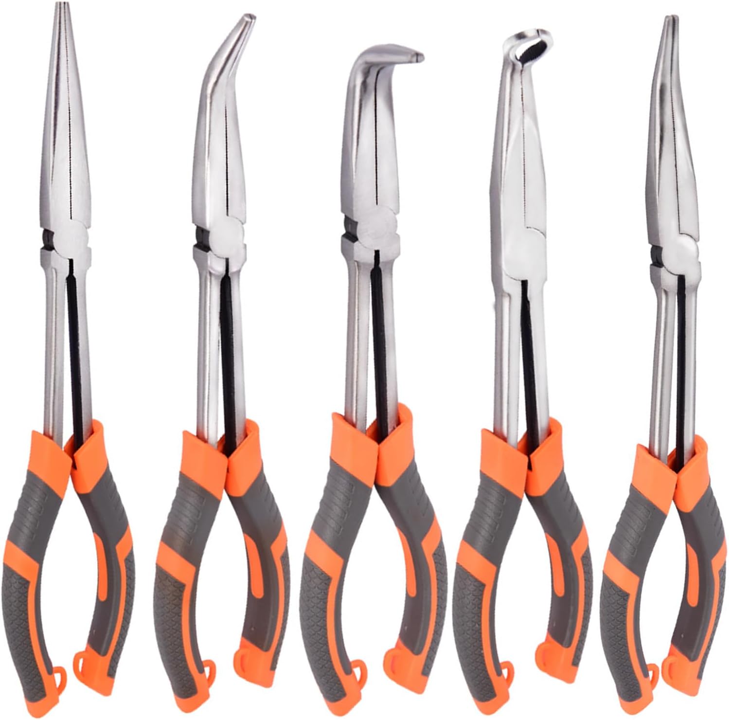 ordinarYone Ergonomic Professional Pliers Clamping Tool for Automotive Use with Long Nose Needle Nose and Round Design