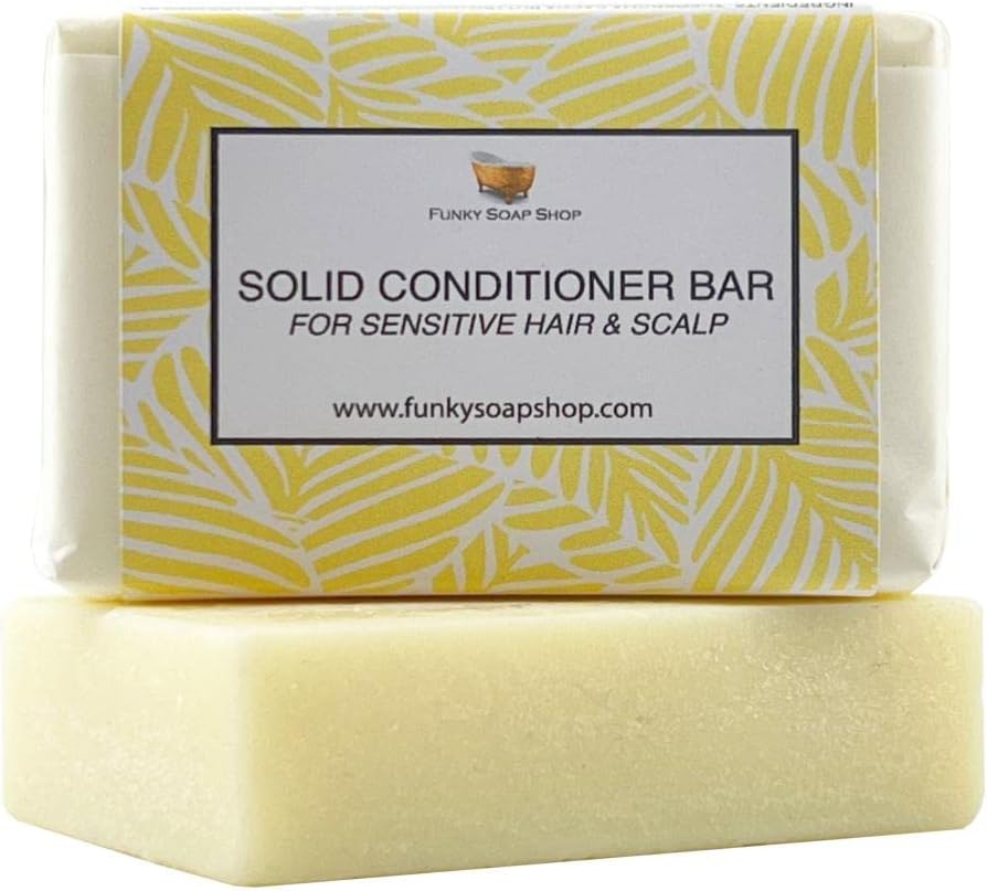 Solid Conditioner Bar For Sensitive Hair, 100% Natural & Handmade, 1 Bar of 95g