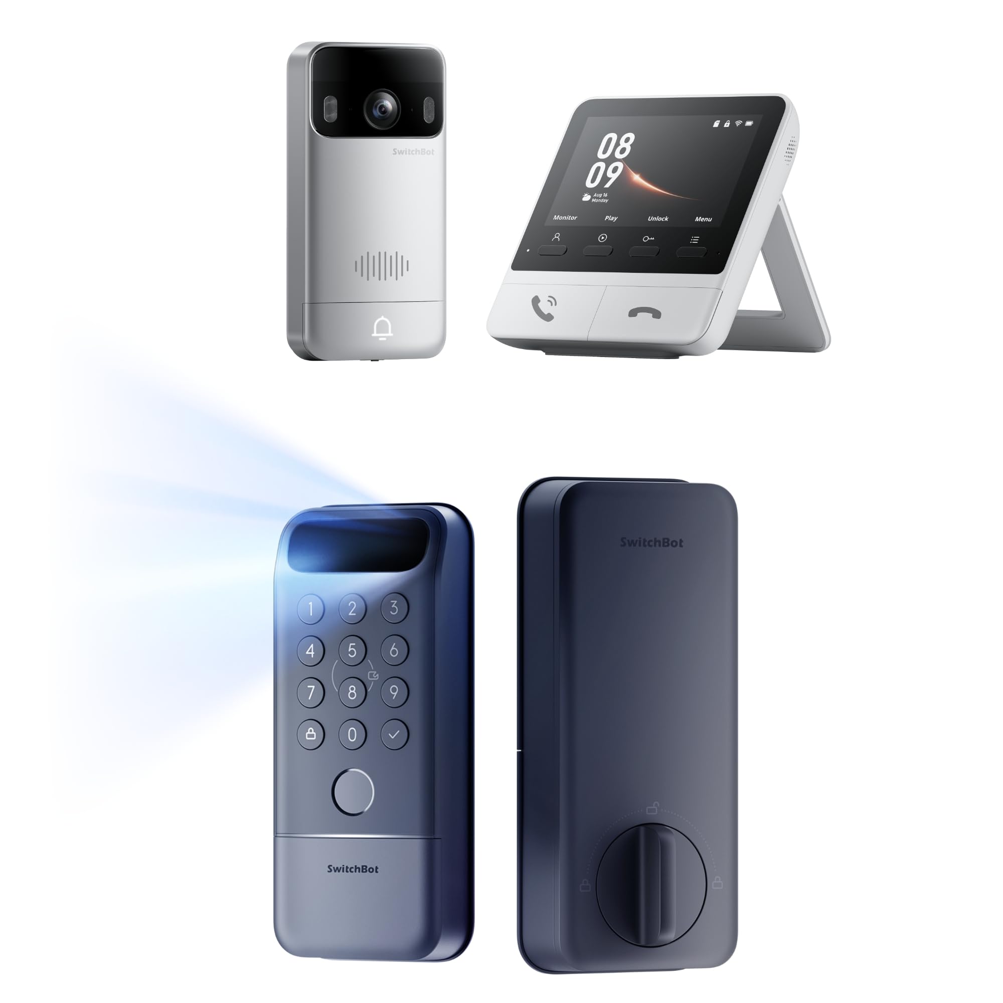 Photo 1 of SwitchBot Lock Vision Pro + Video Doorbell Bundle