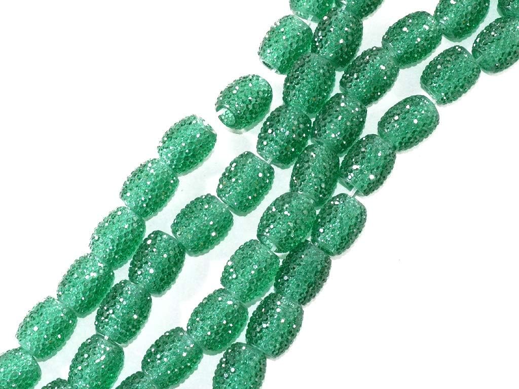 The Design Cart Light Peach Cylindrical Resin Beads for Jewellery Making, Beading, Craft Embellishments (13 mm * 18 mm) (5 Strings)