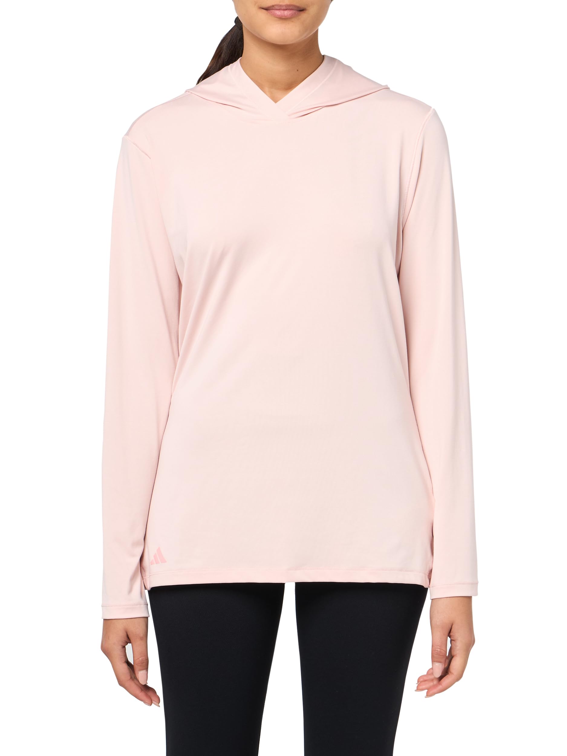 adidas Damska bluza z kapturem Performance Golf Pulower, piaskowy róż, XL, różowy (Sandy Pink), XL