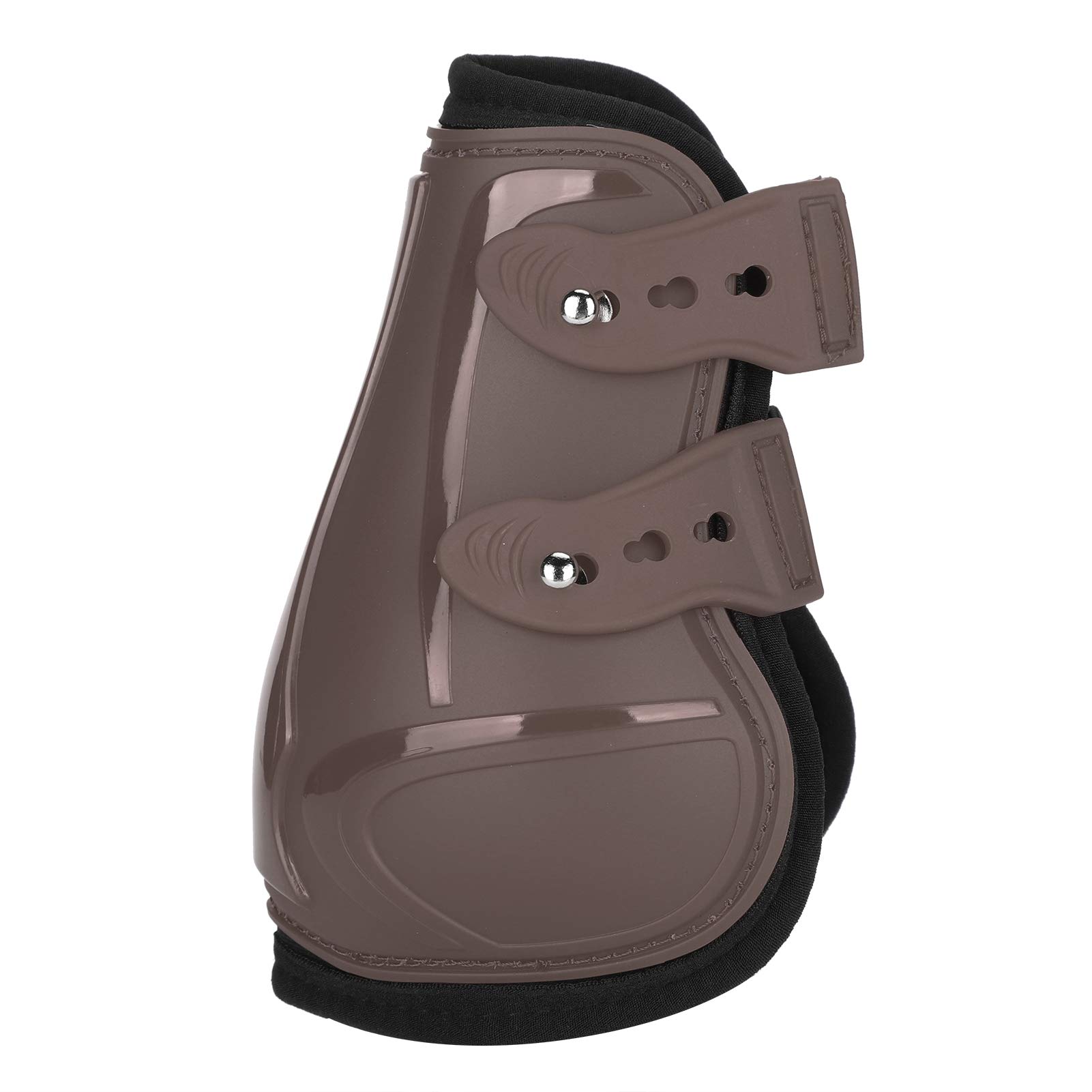 Gambale per Cavallo Ispessito Protettore per Gambe con Fodera Morbida e Durevole per il Comfort e la Sicurezza del Cavallo Materiale PU Marrone 4 unità (Medio)