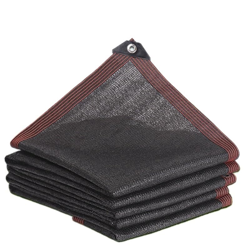 Voile d'ombrage noire 2x8m pour jardin avec 6 broches