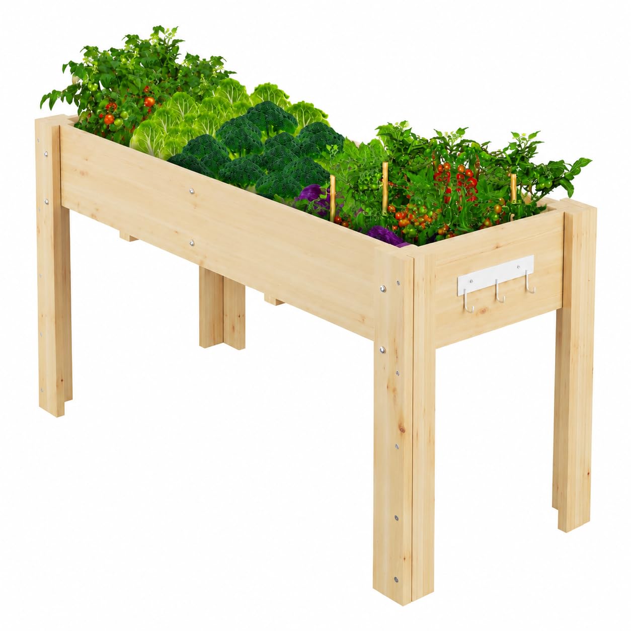 Garvee Elevated Wooden Raised Garden Bed Planter Box with Legs