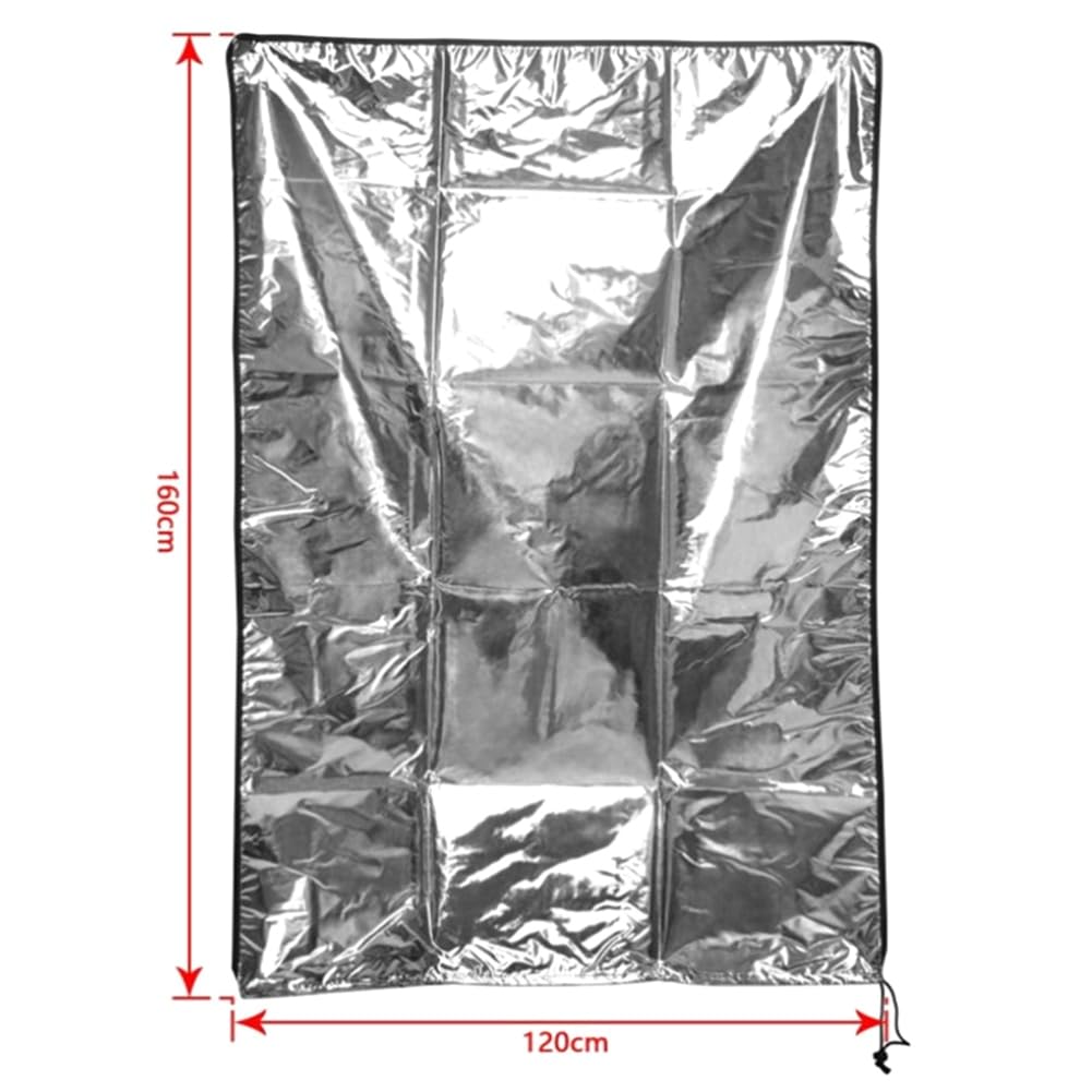 Ginobili Custodia di protezione per telescopio con cinghia di fissaggio, proteggi il tuo telescopio contro la polvere e l'umidità, 47 x 63 pollici/160 x 120 cm, argento
