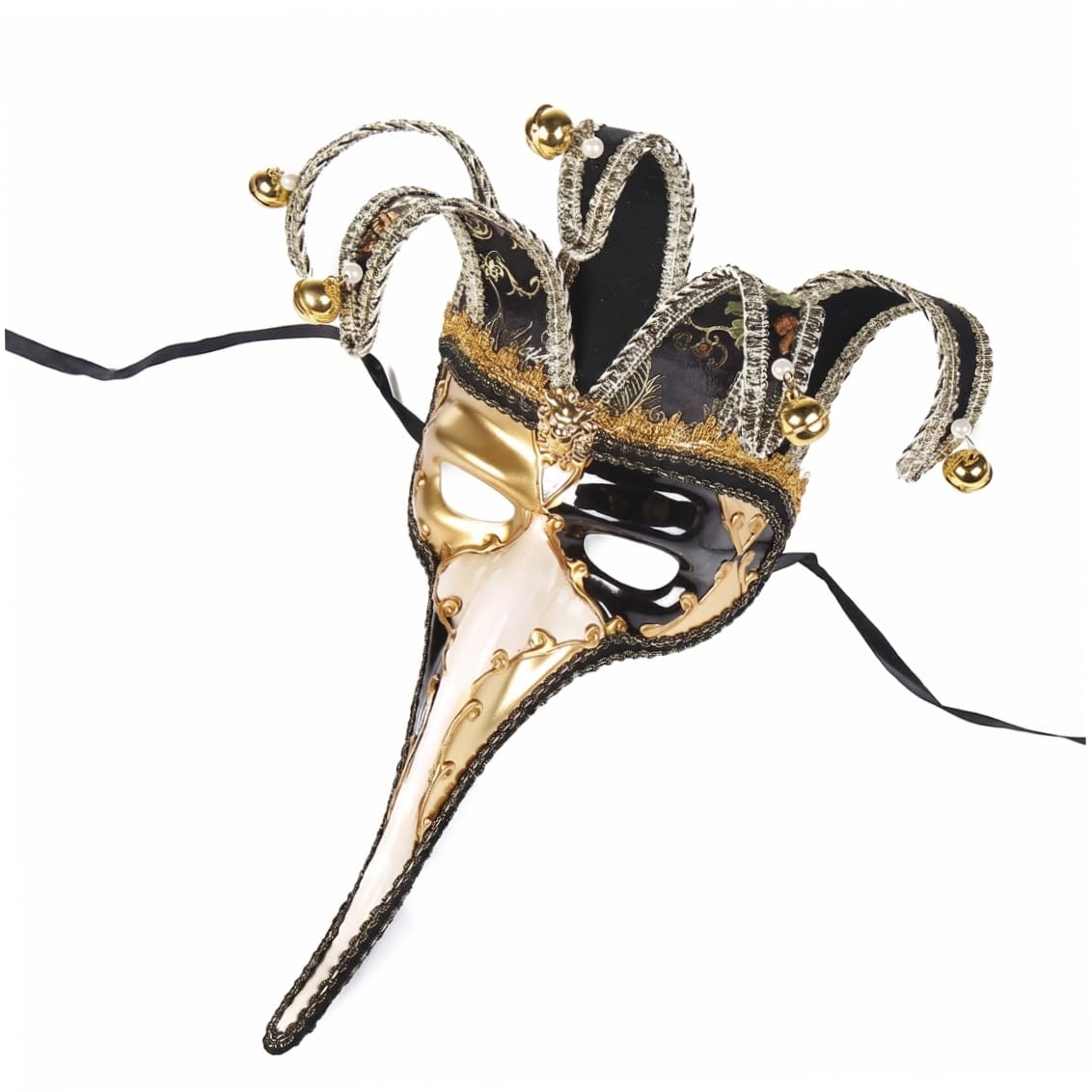 Maschera da giullare: maschere per travestimento con campana e pizzo