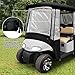 Leader Accessories 2 + 2 Person Golf Driving Enclosure 2 Over 4 Short Roof Passenger Golf Cart Cover (Black)