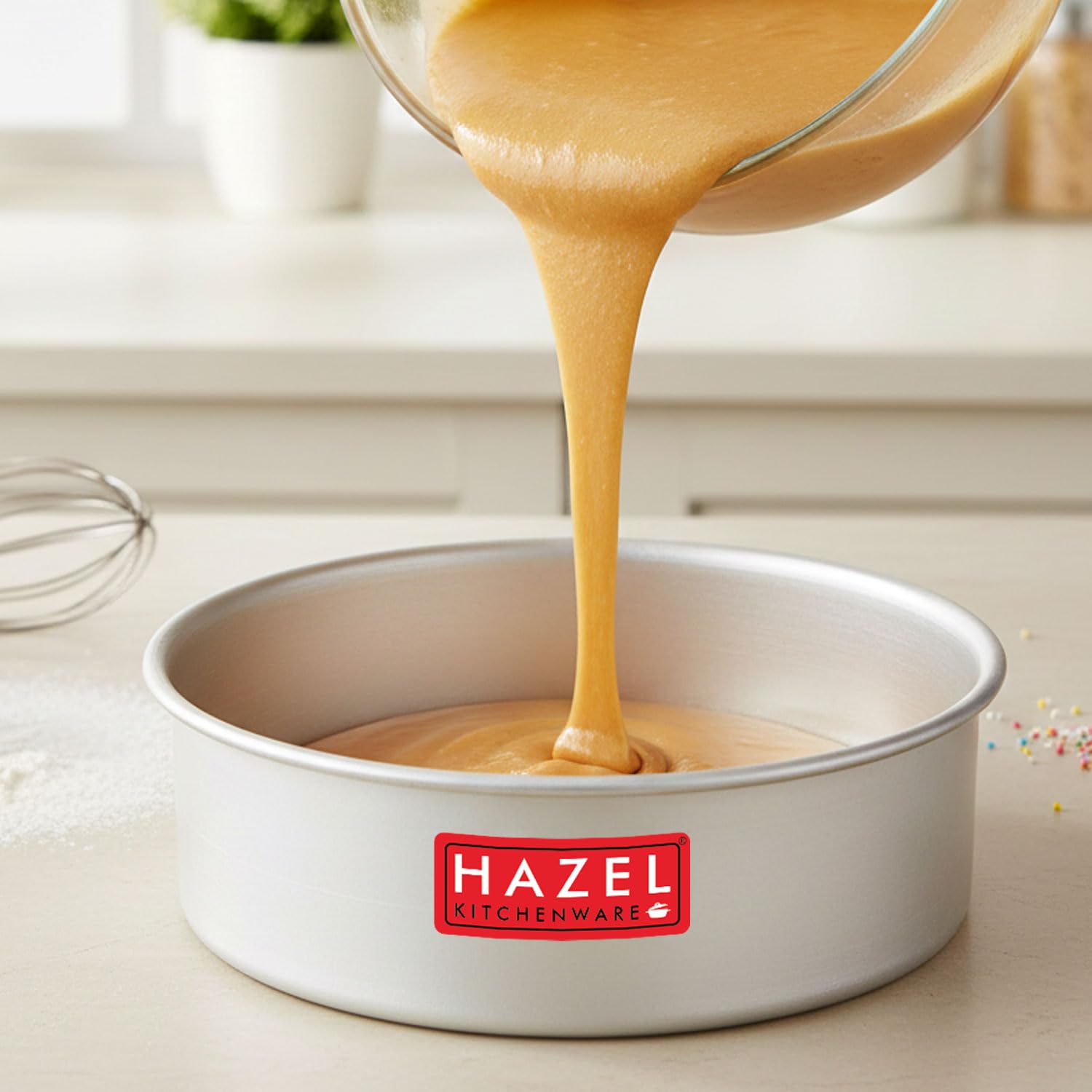 HAZEL Round Cake Mould Tin 7 Inch Aluminium Cake Tin Baking Mould for Microwave Oven | Cake Making Tools Non Stick Pan Kitchen Items 3