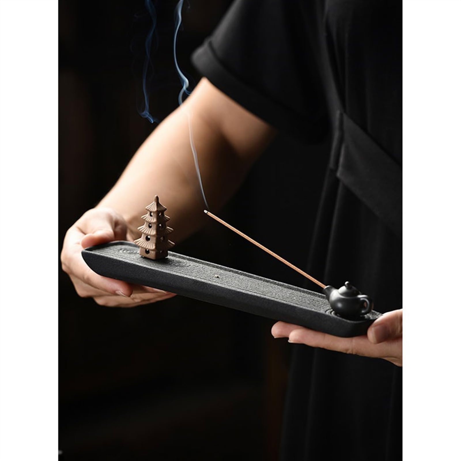 Portaincenso Ceramic Line Fragrant Seat Zen Bedroom Living Room Incense Burner Vintage Holder Casa da tè