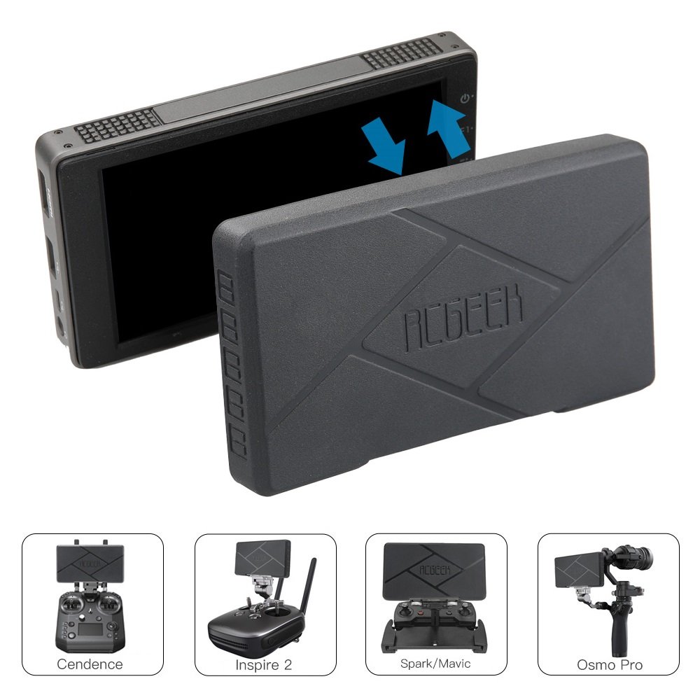 Monitor Silicone Cover Case Screen Protector Compatible DJI CrystalSky 5.5" High-Brightness to Mavic Air Spark Cendence Phantom Inspire Series with Anti-Slip Design