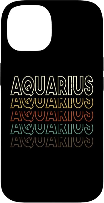 Aquarius Vintage Zodiac Birthday Star Sign Bday Case for iPhone 14
