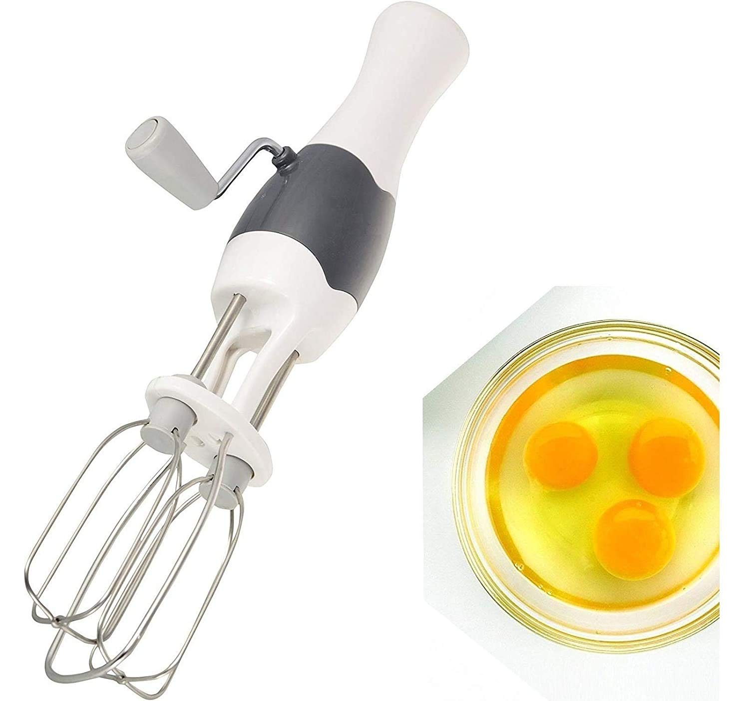 MTF Hand Blender | Egg Beater | Whisker For Kitchen With Wire Blades, Power Free Manual Blender (Multi)-picture-37