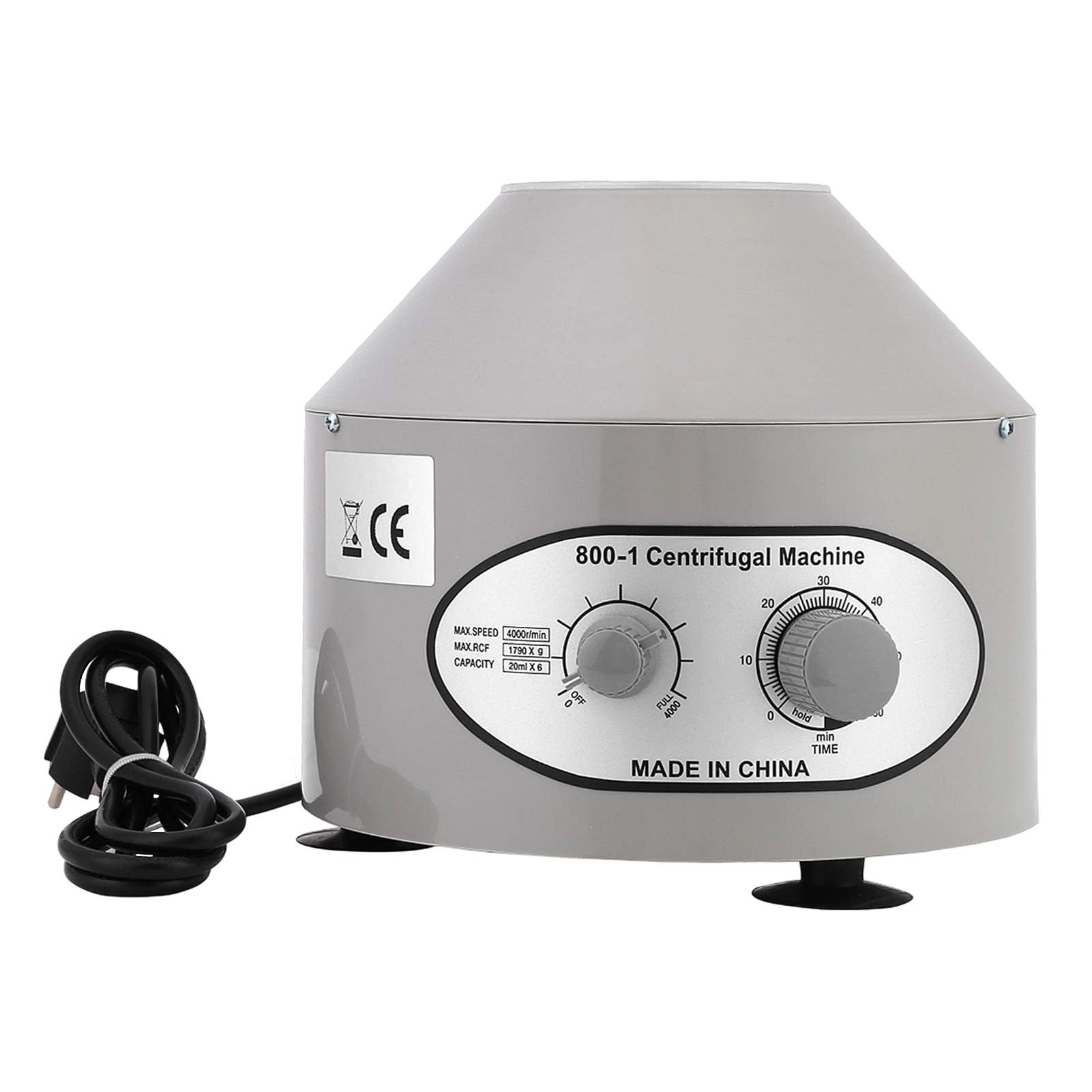 Ejoyous Kleine Elektrische Tischzentrifuge, 4000rpm Labor-Zentrifugen Laborzentrifuge Medizinische Centrifuge mit Einstellbaren Geschwindigkeiten und Zeitmesser 6 EU 220V 22 * 24.5 * 11cm