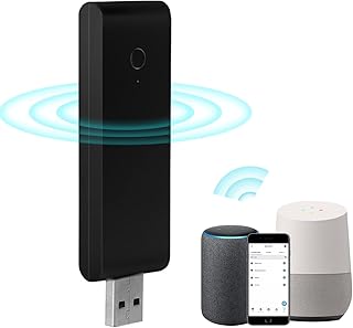 Hub, Smart Hub for Motorized Shade(Compatible with Smart Life, Smart Things, Alexa, Google Home, IFTTT) USB-A Integrated, Control Up to 20 Motors, 2.4GHz Wi-Fi, 433.92MHz ， Black