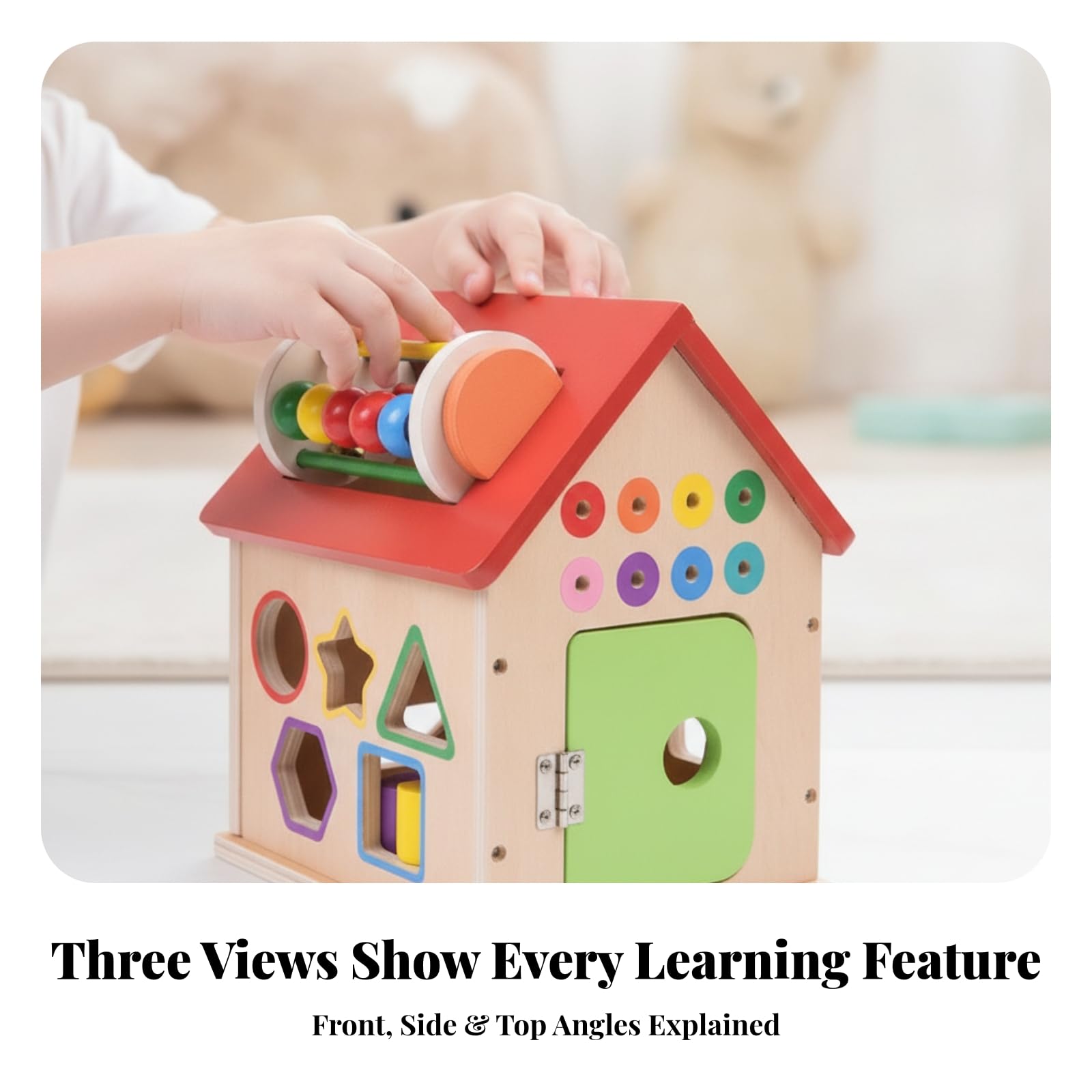 kowaku D'activités en Bois Sensoriel | Éducatif, Planche D'activités, Portable, pr Crèche, Bébés