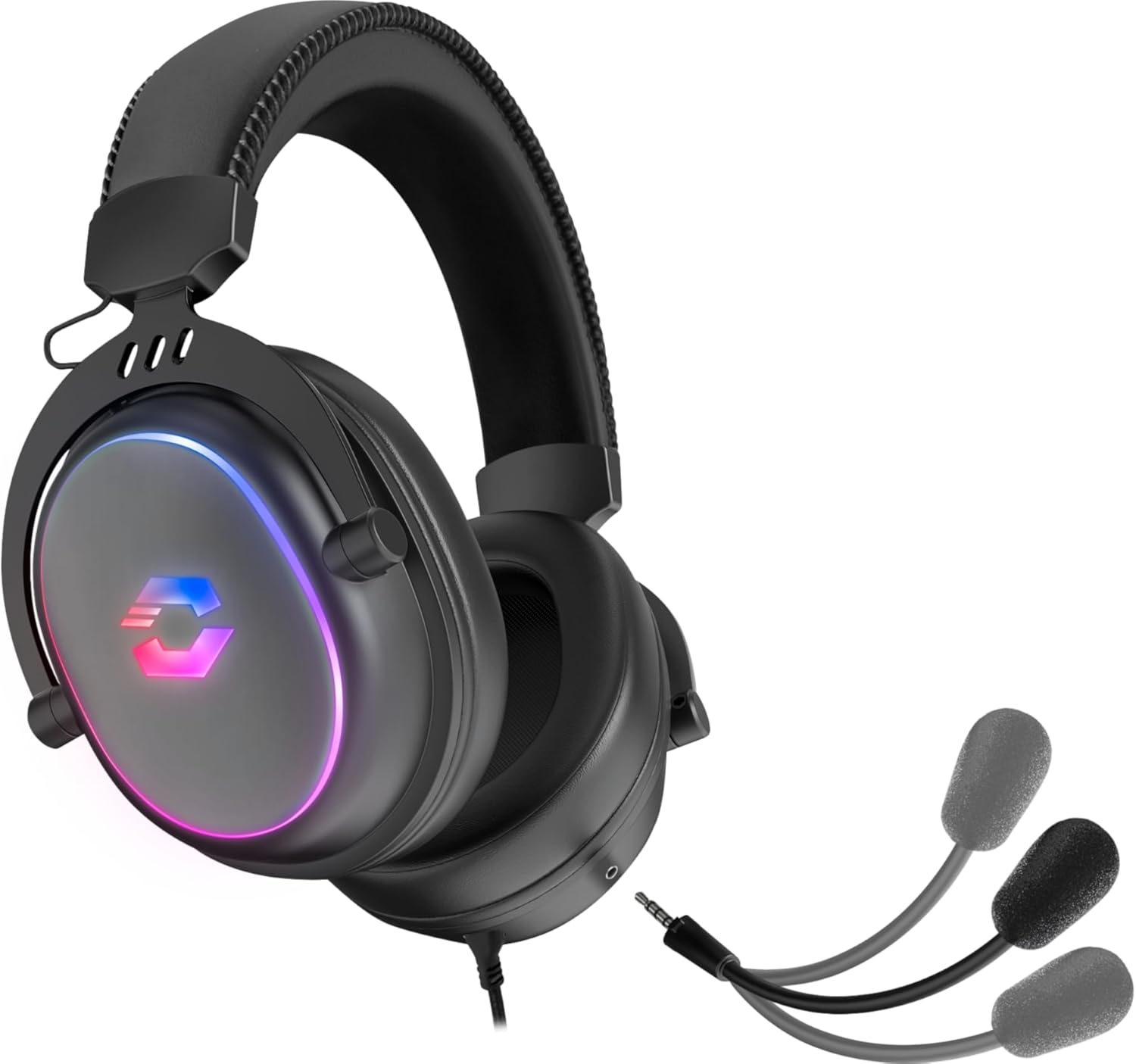 CONUX RGB Gaming Headset with detachable microphone
