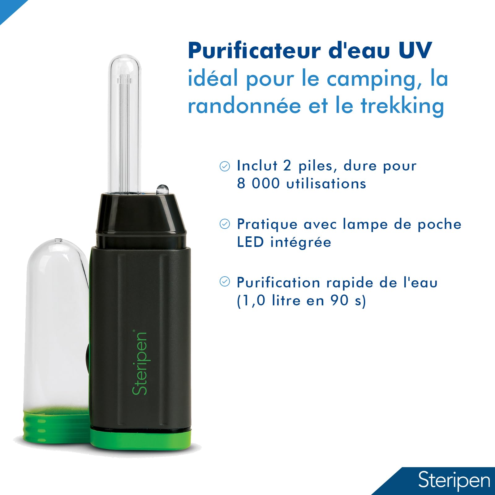 Steri Pen Aventurier Opti Purificateur d'eau Noir Taille Unique