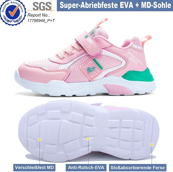 Zapatillas Niña Niño Zapatillas de Deporte para Niños Niñas Sneakers Transpirable Cómodos Zapatos Casuales Antideslizante Sneakers Unisex-niños 26EU-37EU - 4
