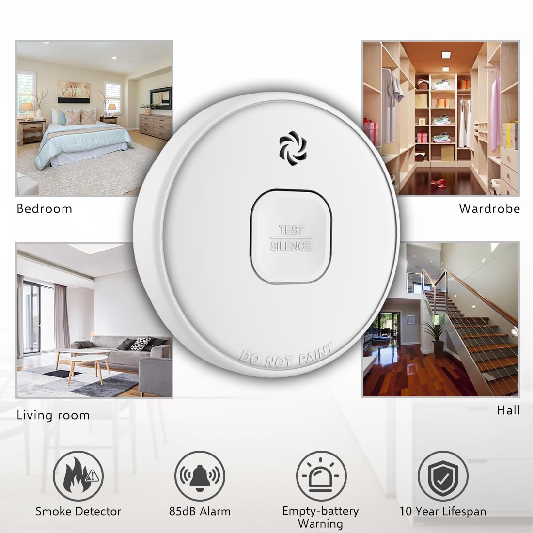 ELRO FS2010 Smoke Detector with 10-Year Battery, White, 1 piece - Image 3
