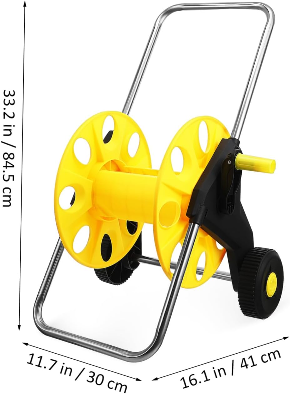 Yardwe Garden Hose Cart with Wheels Durable Roller Hose Reel Holder for Easy Storage and Organization Stable Design for Watering Plants and Washing Cars