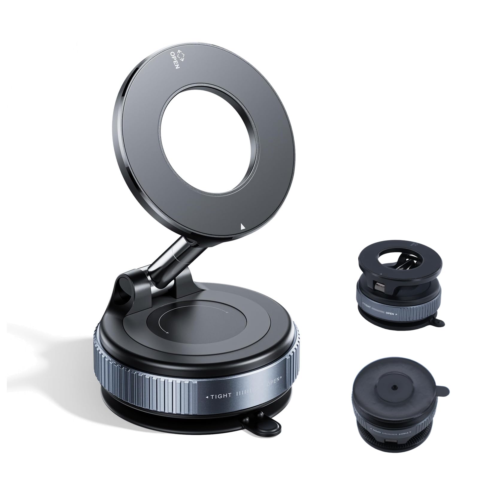 Soporte de teléfono para coche, ventosa ajustable de 360°, soporte de teléfono, salpicadero, parabrisas para iPhone 17